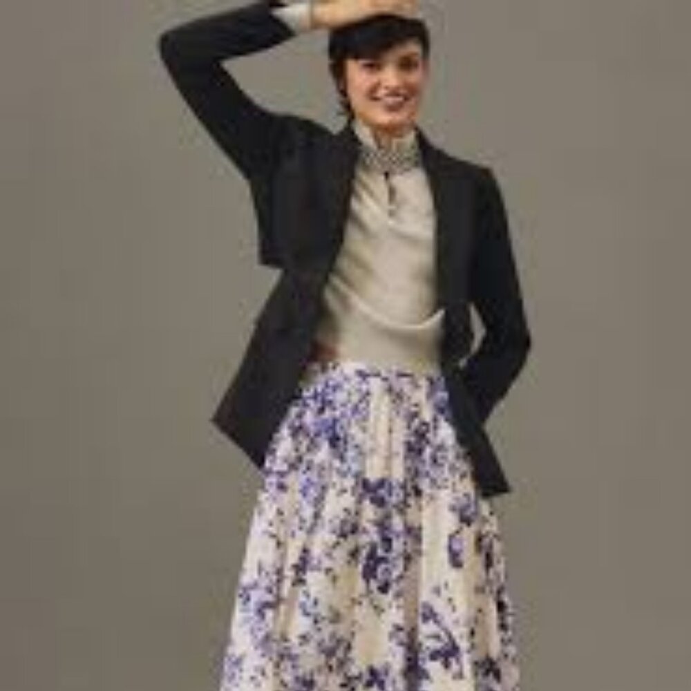 Maeve By Anthropologie Boudoir Back-Cutout Blazer. SZ M - Picture 3 of 8